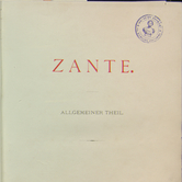 Το εσώφυλλο του 1ου τόμου από το βιβλίο ΖΑΝΤΕ του αρχιδούκα Λουδοβίκου Σαλβατόρ, Πράγα 1904 